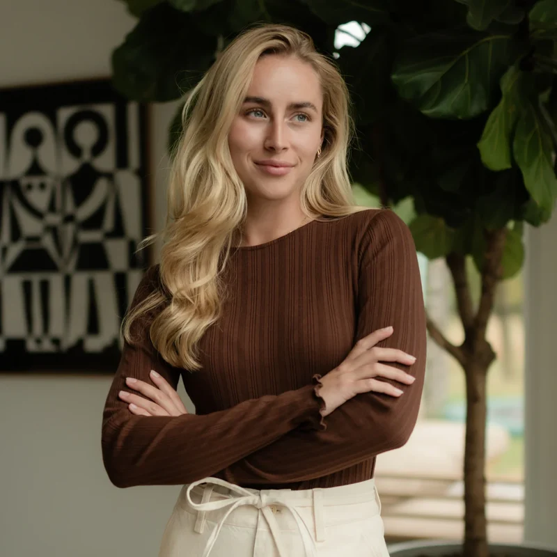 Langarmshirt Maja Braun