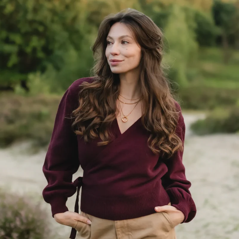 Wickelcardigan Mona Cherry