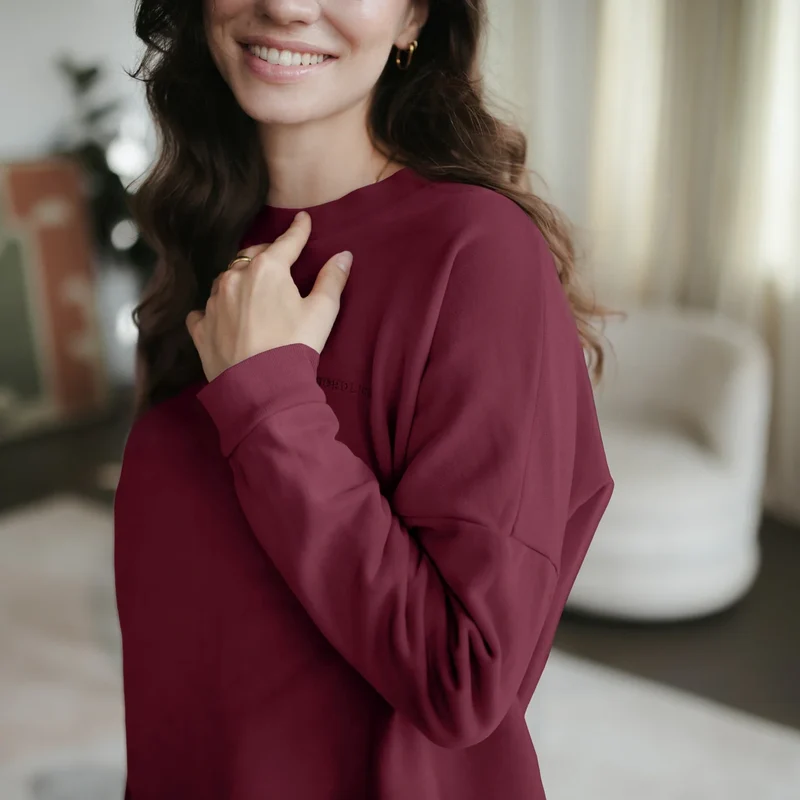 Sweat Pullover Kleid Malin Cherry
