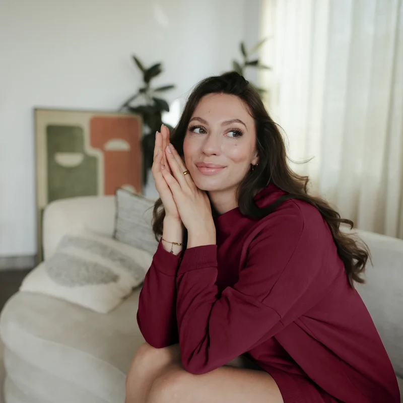 Sweat Pullover Kleid Malin Cherry