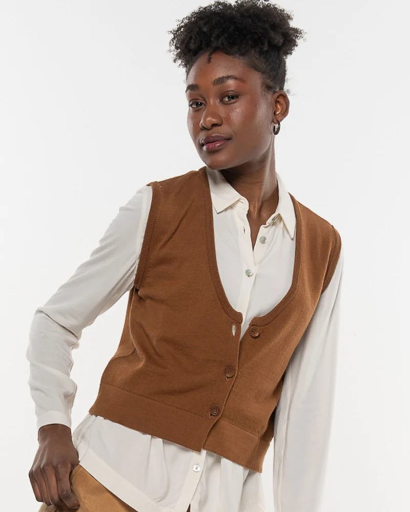 Weste Cot-Wool Cinnamon