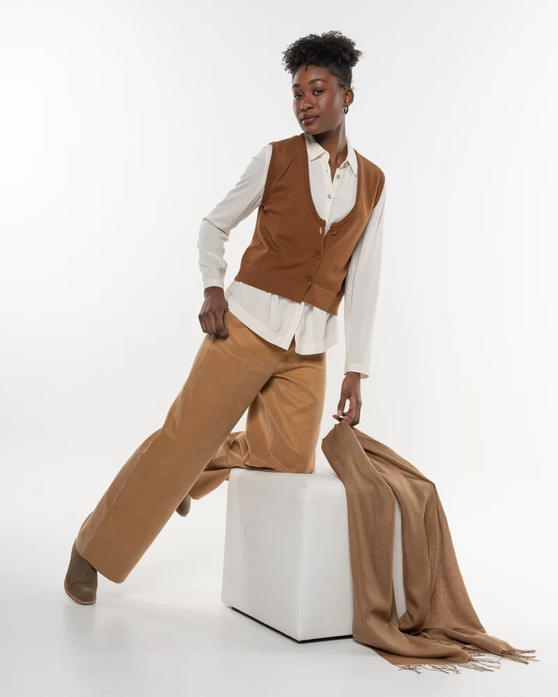 Weste Cot-Wool Cinnamon