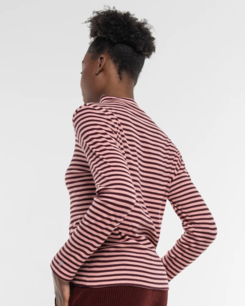 Langarmshirt Ringel Turtleneck Woodrose