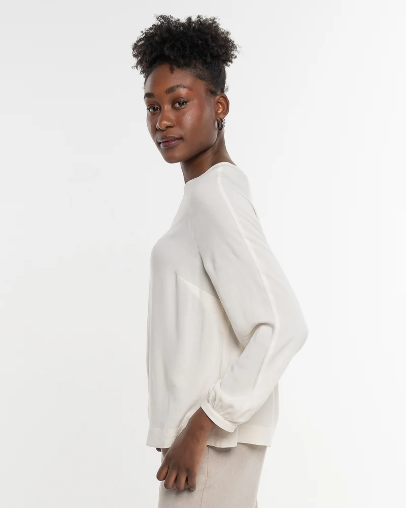 Raglanbluse Floral White