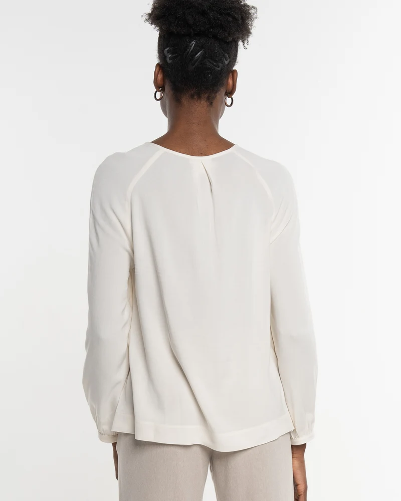 Raglanbluse Floral White