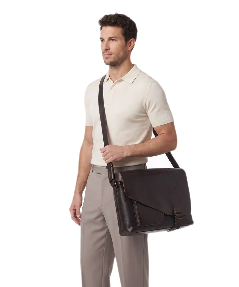 Aunts & Uncles Heritage Big Judd Kuriertasche dark brown