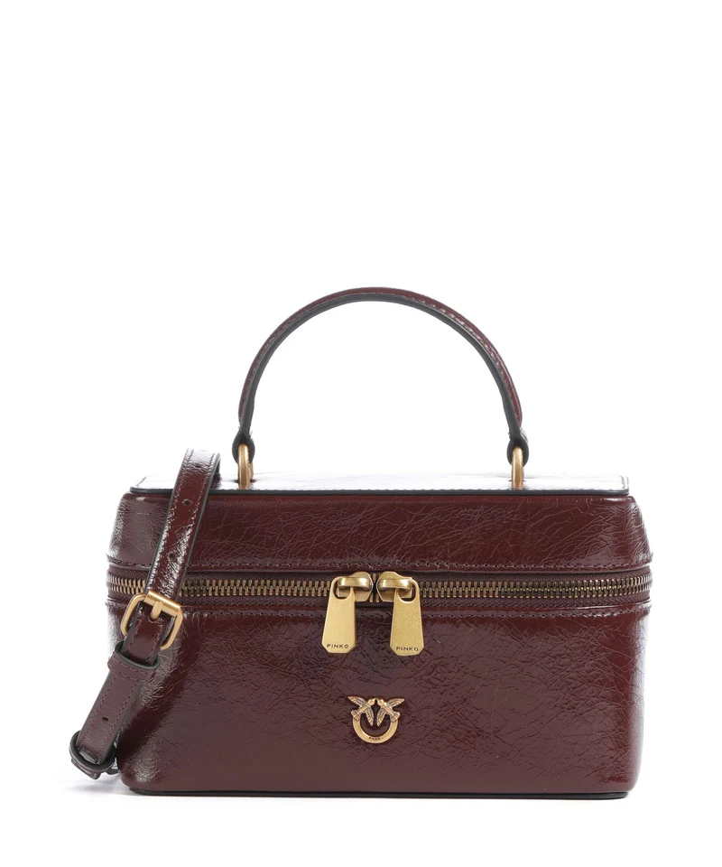 Pinko Vanity Mini Umhängetasche castano intenso/antique gold
