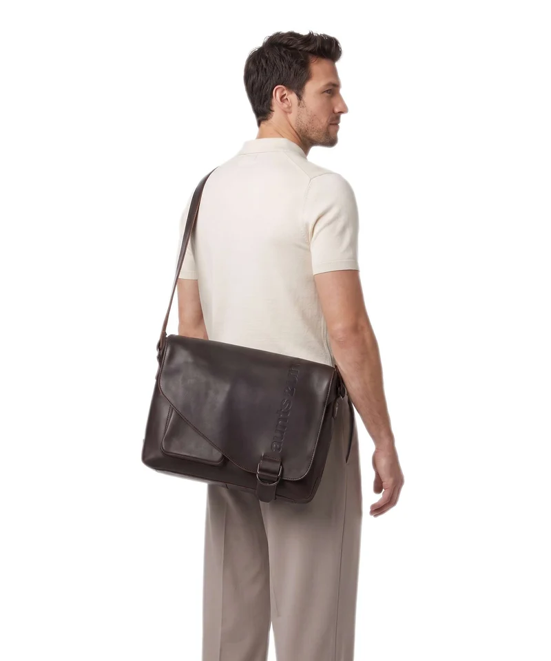 Aunts & Uncles Heritage Medium Judd Kuriertasche dark brown