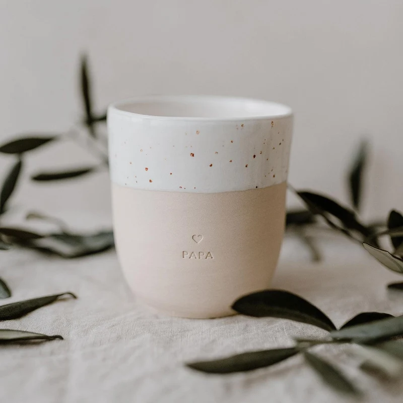 Handgefertigter Becher Papa
