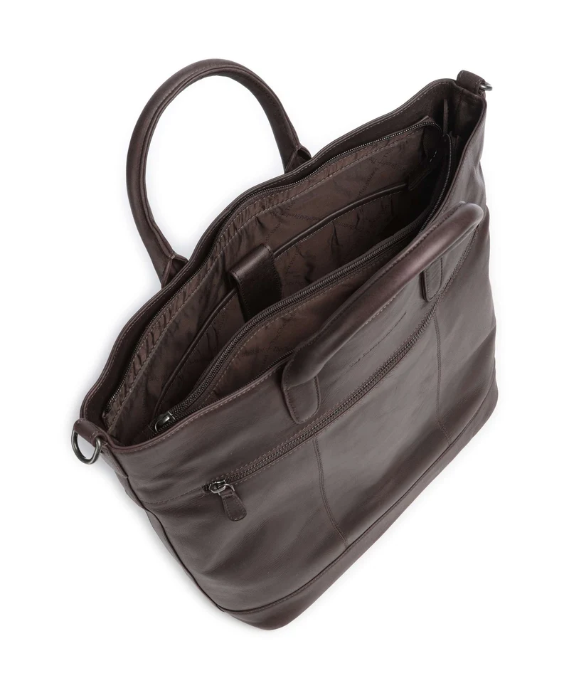 The Chesterfield Brand Wax Pull Up Cow Westbrook Handtasche brown