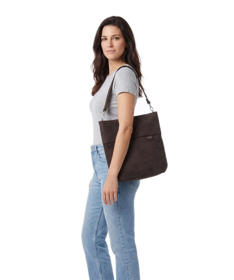 Zwei Mademoiselle.M M12 Beuteltasche nubuk/espresso