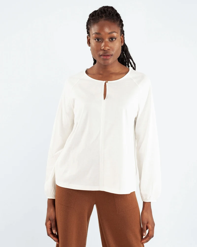 Bluse Raglan White