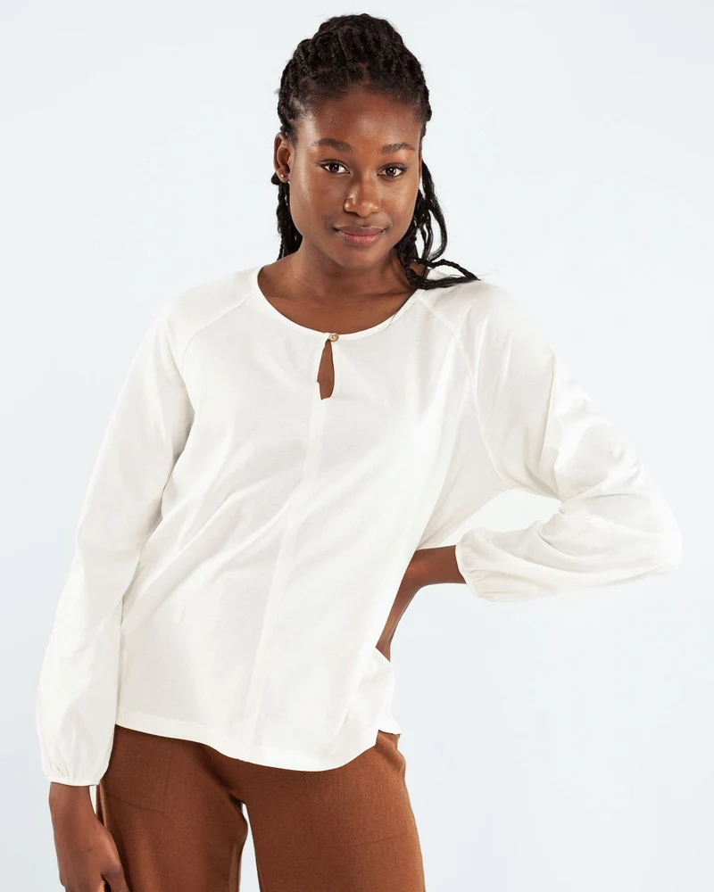 Bluse Raglan White