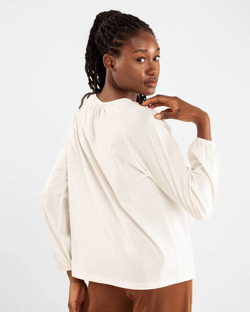 Bluse Raglan White