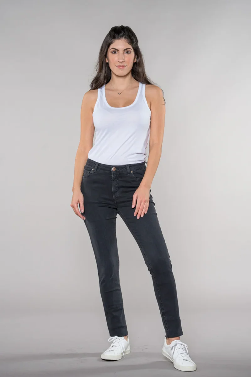 Jeans HAN:NA Skinny High Waist Raven Black