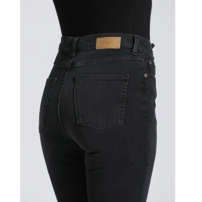 Jeans HAN:NA Skinny High Waist Raven Black