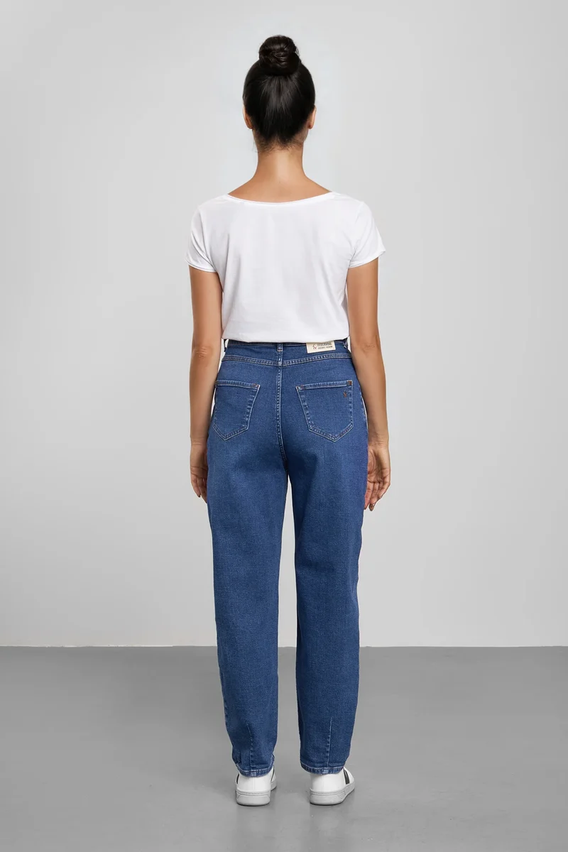 Jeans BEL:LA Balloon High Waist Medium Blue
