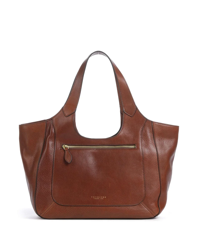 The Bridge Luce Soft Shopper marrone
