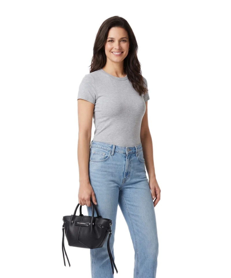 Karl Lagerfeld K/Pierced Mini Handtasche black nickel