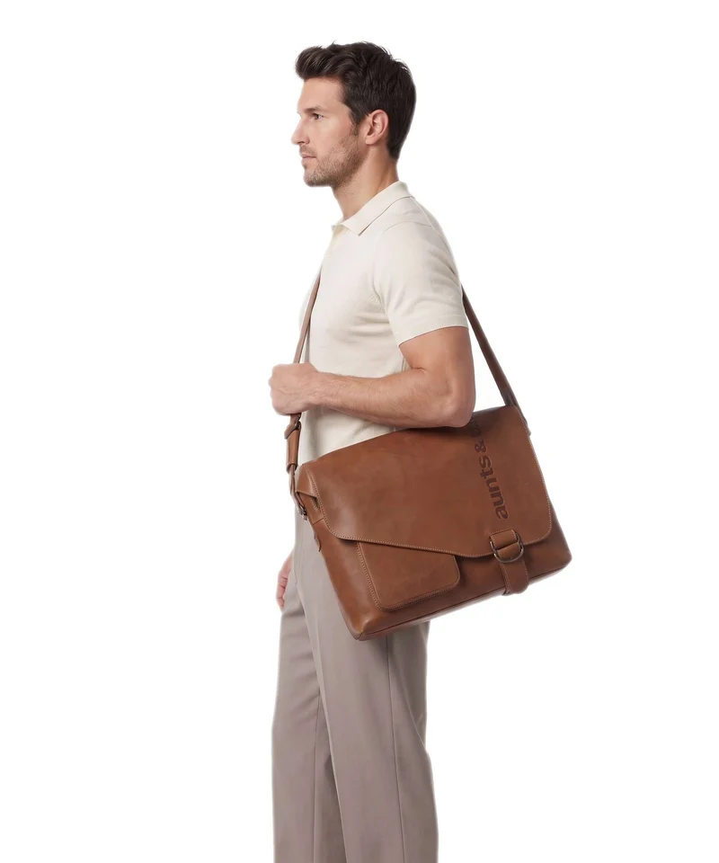Aunts & Uncles Heritage Big Judd Kuriertasche tan