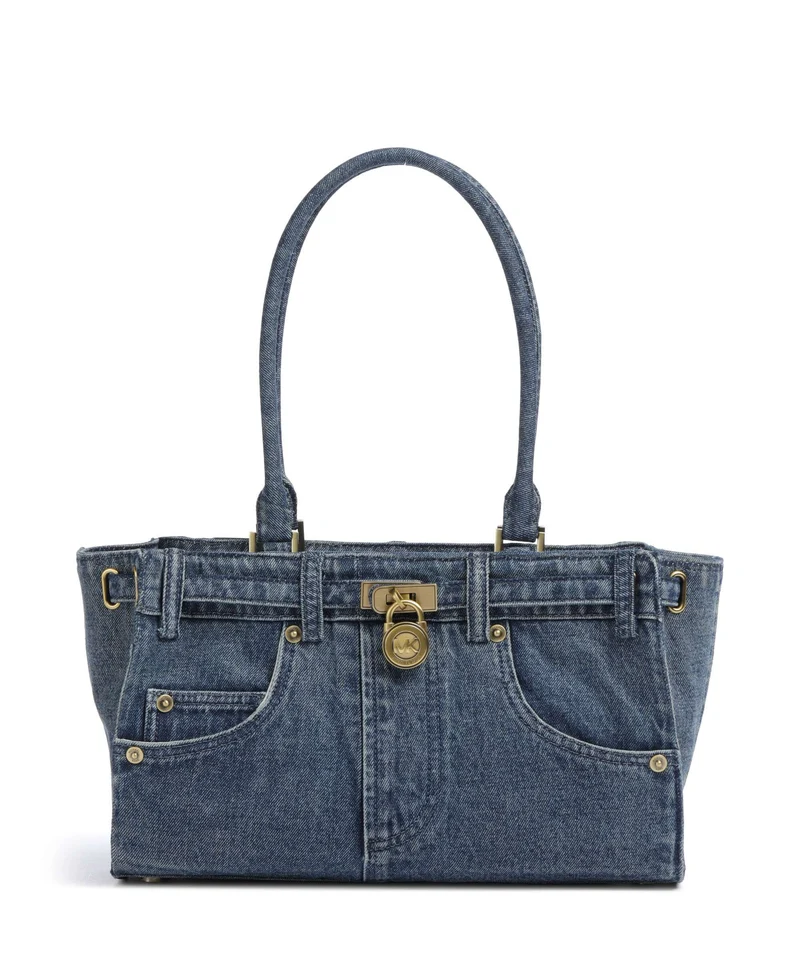 Michael Kors Hamilton Moderne Small Schultertasche light wash blue