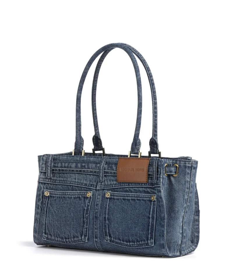 Michael Kors Hamilton Moderne Small Schultertasche light wash blue