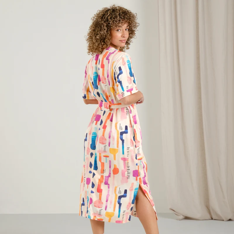 Dress Kallvik Summer Abstract Multi Color