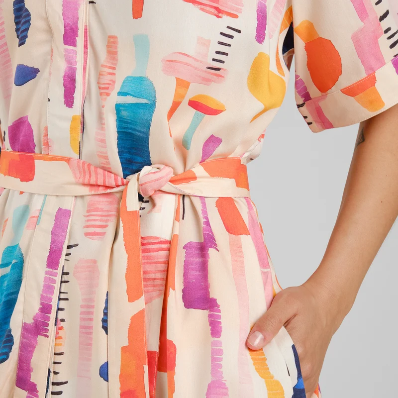 Dress Kallvik Summer Abstract Multi Color