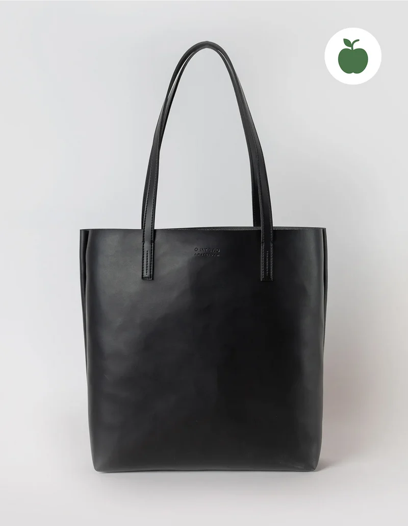 Shopper vegan gross Georgia Apfelleder Schwarz