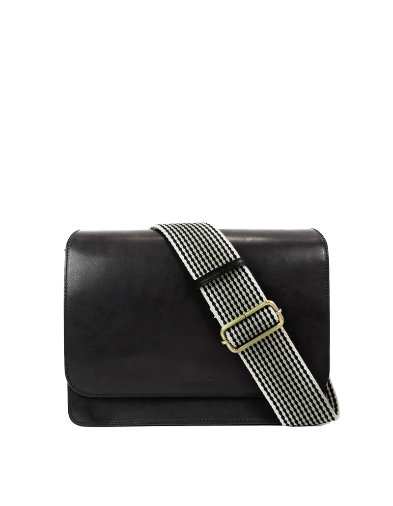 Handtasche vegan Audrey Apfelleder Schwarz