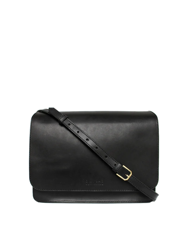 Handtasche vegan Audrey Apfelleder Schwarz