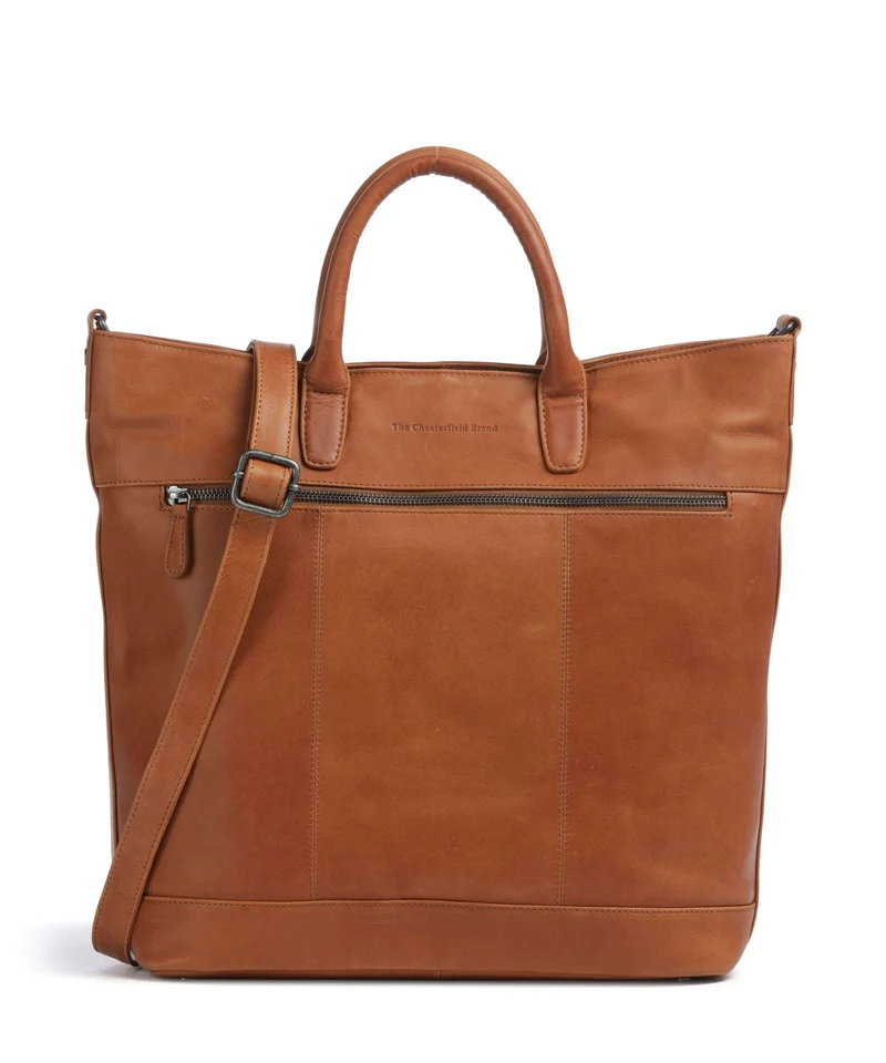 The Chesterfield Brand Wax Pull Up Cow Westbrook Handtasche cognac