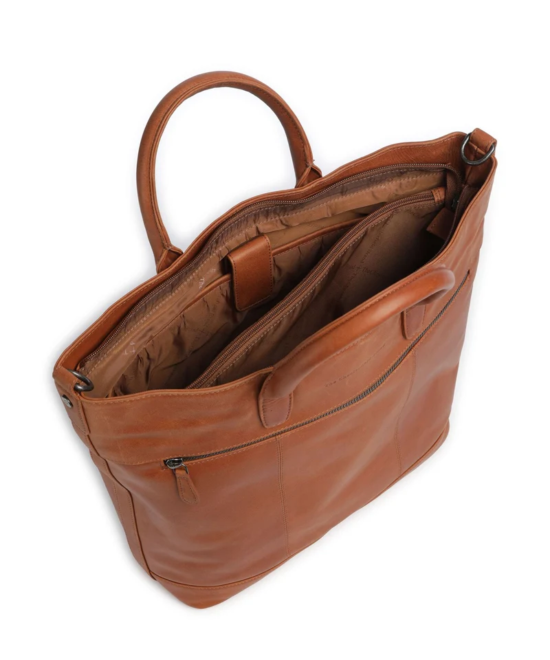 The Chesterfield Brand Wax Pull Up Cow Westbrook Handtasche cognac
