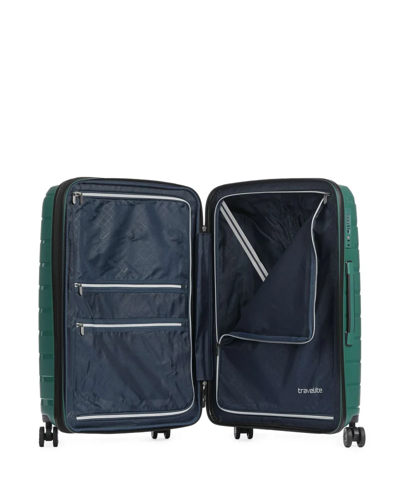 Travelite Air Base 4-Rollen Trolley Set smaragd