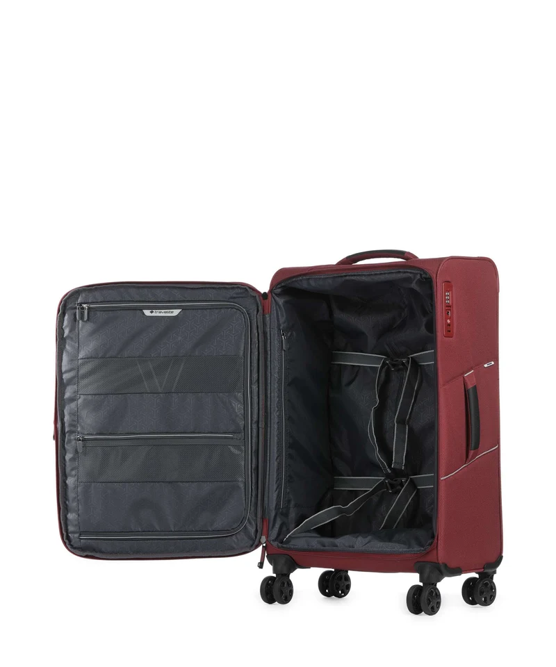Travelite Skaii 4-Rollen Trolley red