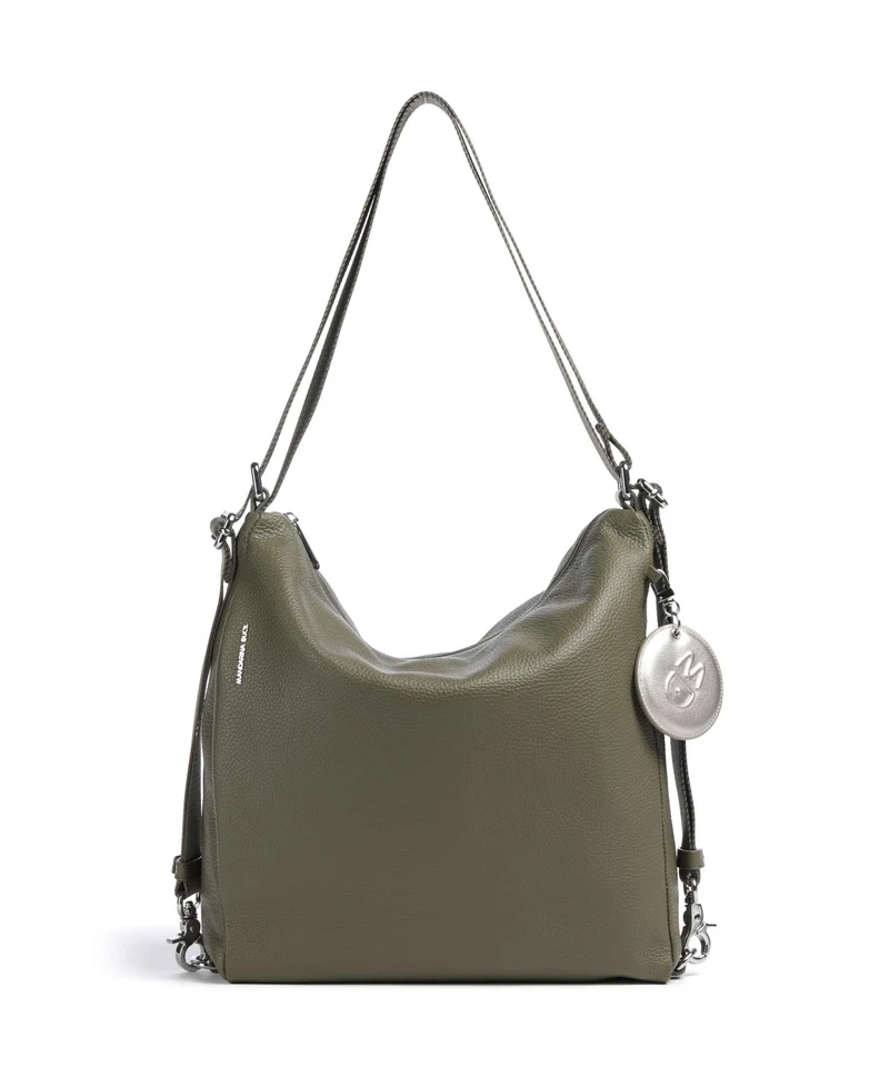 Mandarina Duck Mellow Leather Rucksack-Tasche winter olive