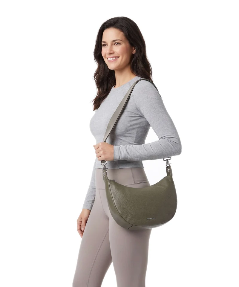 Mandarina Duck Mellow Leather Schultertasche winter olive