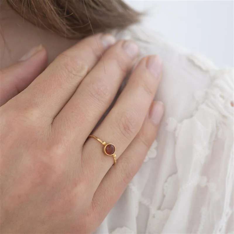 Ring Faithful Karneol Gold