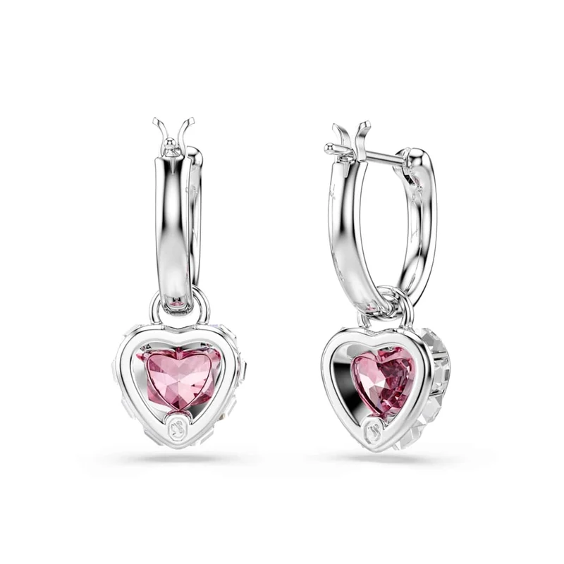 Swarovski Chroma Ohrringe in Silberoptik mit rosa Akzenten 5757814