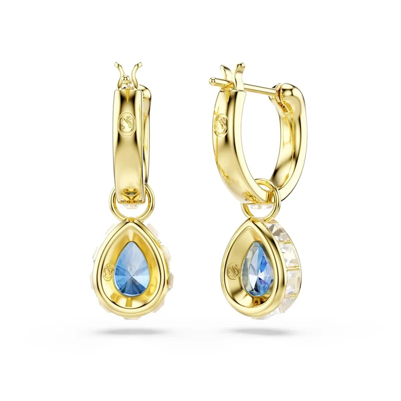 Swarovski Chroma Ohrringe in Goldoptik mit blauen Kristallen 5757815