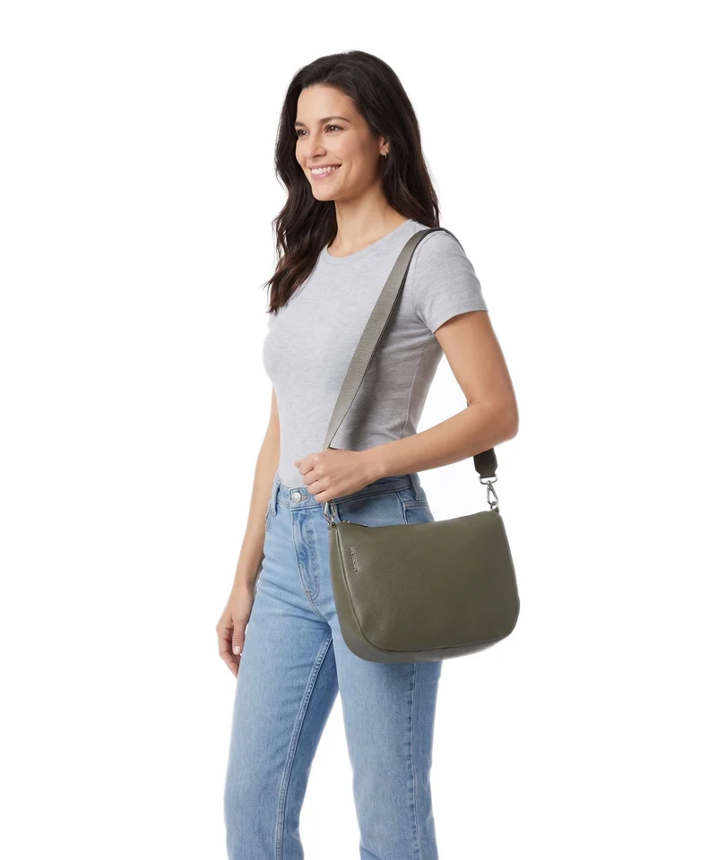 Mandarina Duck Mellow Leather Umhängetasche winter olive