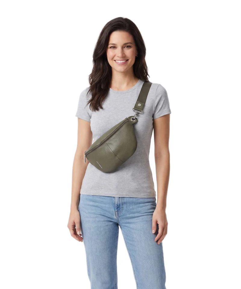 Mandarina Duck Mellow Leather Gürteltasche winter olive