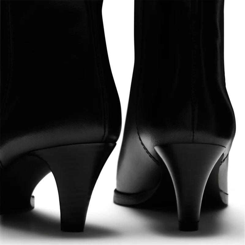 Isabel Bernard Vendôme Louane Schwarz Kalbsleder Stiefel IB53009-001-37
