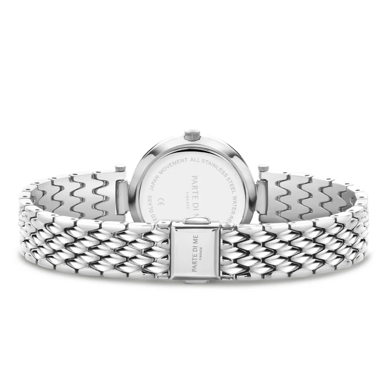 Parte Di Me Orologio Rond DamenUhr Silberfarbene und Taupe PDM09009