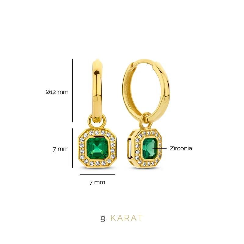 Beloro Jewels Monte Napoleone damen Creolen 375 Gold BO360048