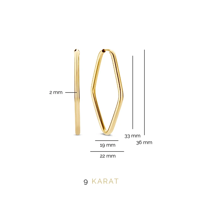 Beloro Jewels La Rinascente damen Creolen 375 Gold BO360055