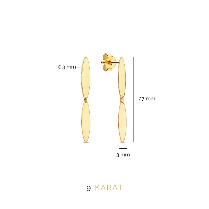 Beloro Jewels La Rinascente damen Ohrknöpfe 375 Gold BO360052
