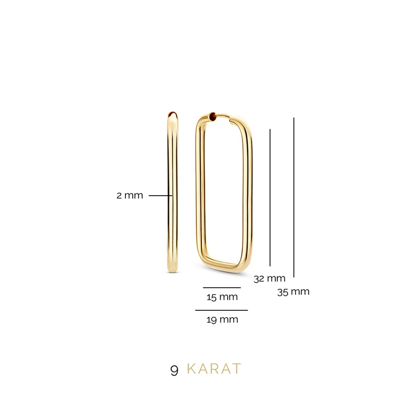 Beloro Jewels La Rinascente damen Creolen 375 Gold BO360058