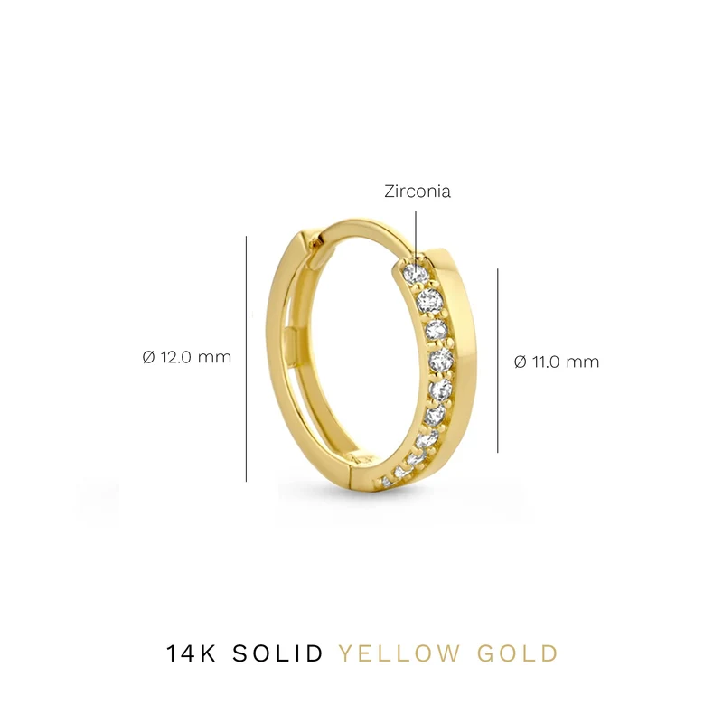 Isabel Bernard Rivoli Esmée 14 Karat | Gold Reif-Ohrringe IB360201