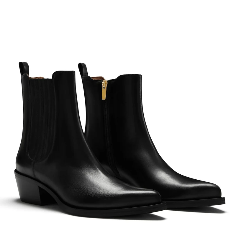 Isabel Bernard Vendôme Amandine Schwarz Kalbsleder Stiefel IB53010-001-38